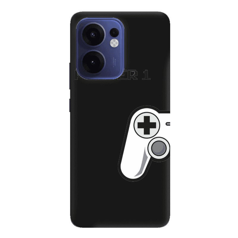 Oppo Reno 13 F Player 1 Black Colored Silicone TPU Θήκη